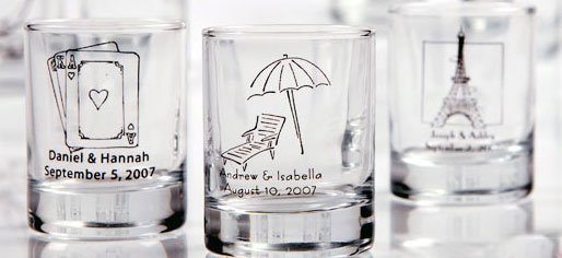 Personalized Shot Glass Wedding Favors