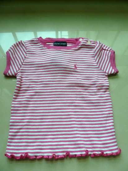 Ralph Lauren Pink Stripy Girls Top