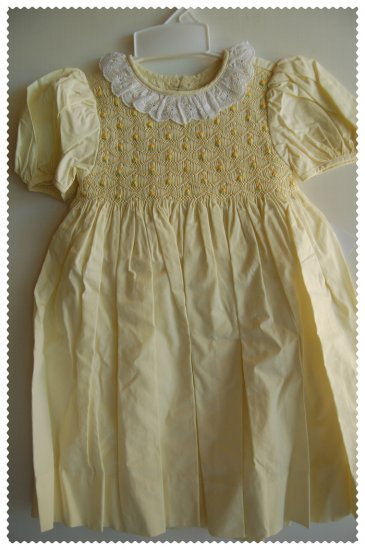 House of Hatten Yellow Smock Dress size 24 months NWT