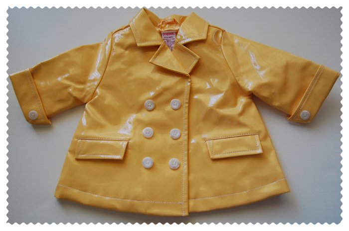 Gymboree Yellow Rain jacket size 3-6 months NWT
