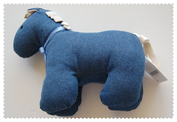 Janie and Jack Chiming Demin Horse NWT