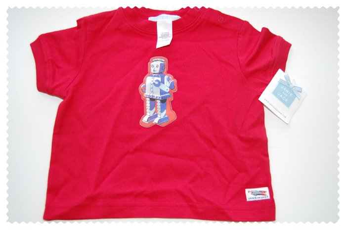 Janie and Jack Robot Tee 3-6 months NWT