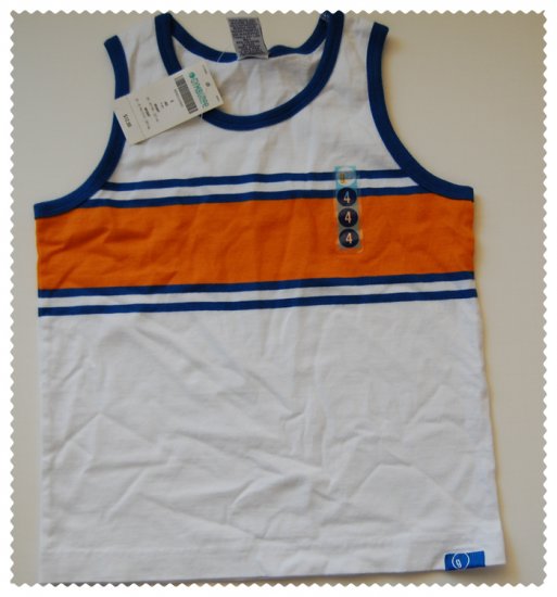 Gymboree Summer Sports White and Orange Tank size 4 NWT