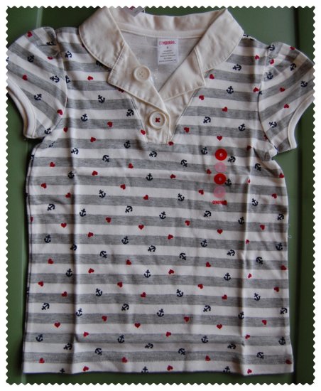 Gymboree Bon Voyage Girls Collar Shirt size 4 NWT