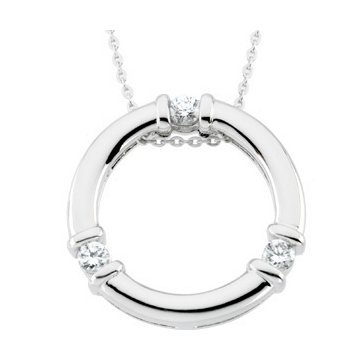 CZ circle pendant