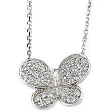 Cubic Zirconia Butterfly Necklace