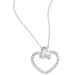 Cubic Zirconia Heart Necklace