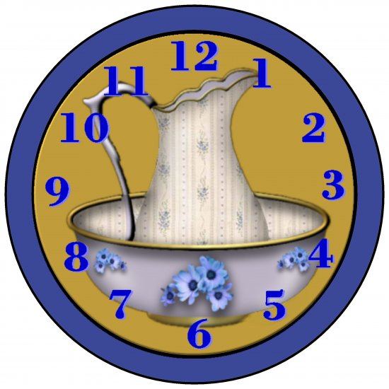 Pitcher and Bowl Clock face