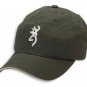 Twill Cap W/3d Buckmark, Pine Grn