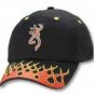 Flame Cap W/3-D Buckmark Blk