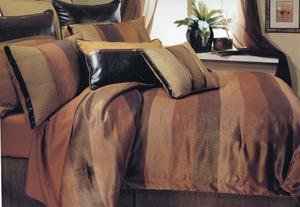 Bronze And Gold Metallic Print Oversized Queen Bed In A Bag.