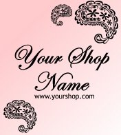 Black and Pink Paisley Logo Package