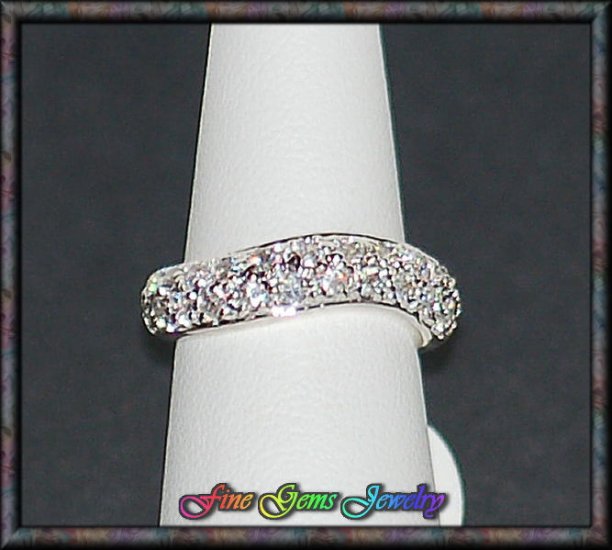 Clear Cz Gemstone Hallmarked .925 Sterling Silver Ring - Sz 5