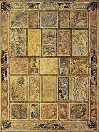 NEW BALLARD DESIGN TAPESTRY VINTAGE CLASSICAL ART PRINT