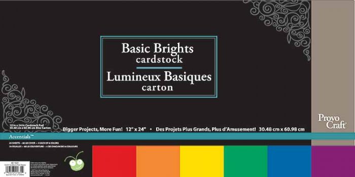 CriCut Basic Brights 12x24 Card Stock