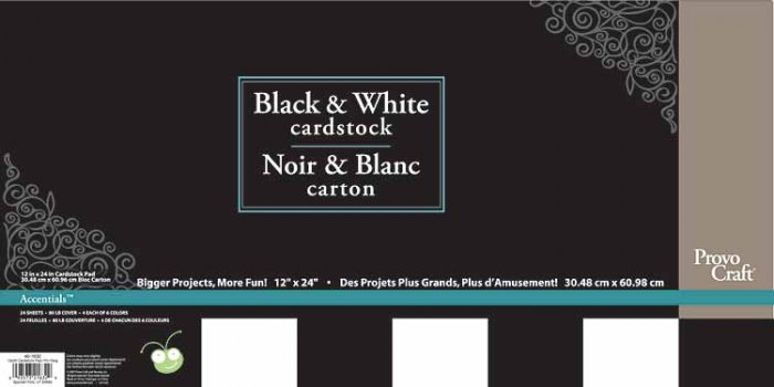 CriCut Blacks & Whites 12x24 Card Stock