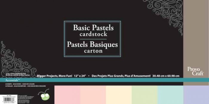 CriCut Basic Pastels 12x24 Card Stock