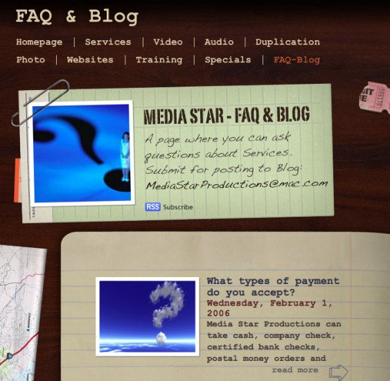 Blog Page with RSS Feed