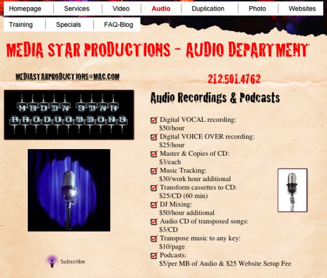 Podcast Page with RSS and iTunes Subscribe