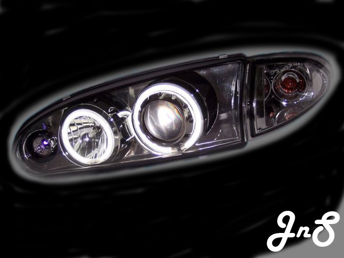 Proton Wira/Satria/Putra Head Lamp - Crystal / Black / 2 CCFL / Projector