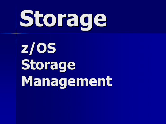 Storage Management Contractor