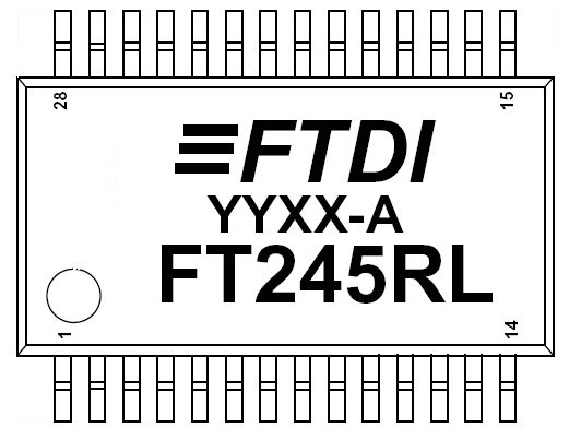 2pcs. FT245RL USB parallel FIFO IC FTDI SSOP28