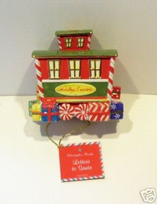 RADKO LETTERS TO SANTA CABOOSE CANDLEHOLDER NEW IN BOX