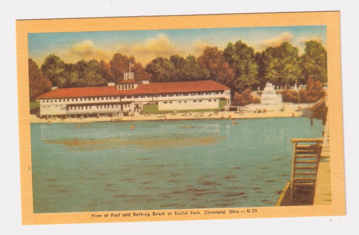 VINTAGE LINEN EUCLID BEACH PARK POSTCARD FREE US SHIPPING