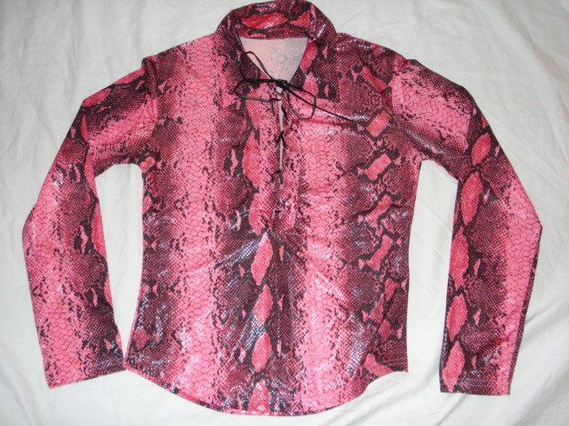 Snake skin like stretch cool shirt size S.