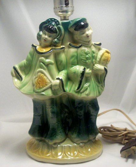 Vintage Shawnee Pottery Oriental/Asian Figural Accent Lamp