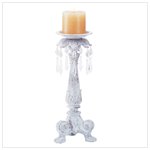 Distressed White Candleholder