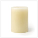 Ivory Unscented Pillar Candle