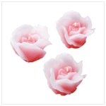 Peach Roses Floating Candles Set of 3
