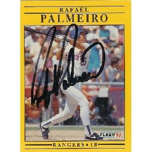 RAFAEL PALMEIRO autographed signed BASEBALL card - COA