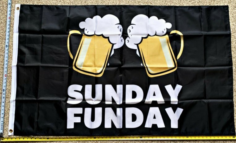 Beer Flag FREE SHIPPING Sunday Funday USA Busch Light Bud Trump Sign Poster 3x5' 