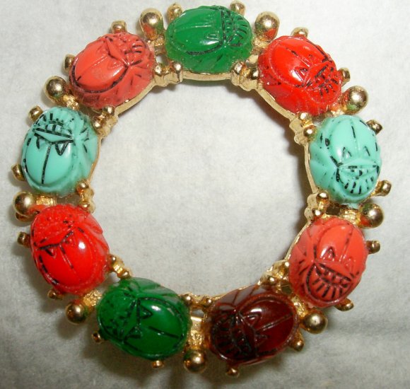 Vintage Scarab Pin Brooch