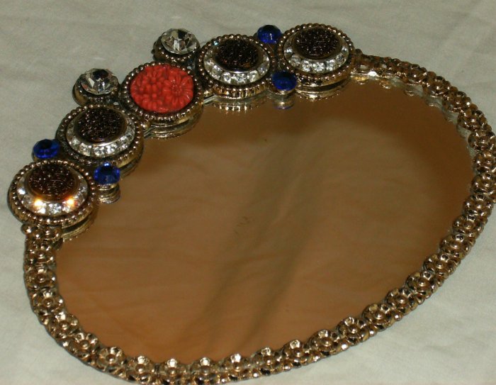 Vintage Rhinestone Vanity Mirror
