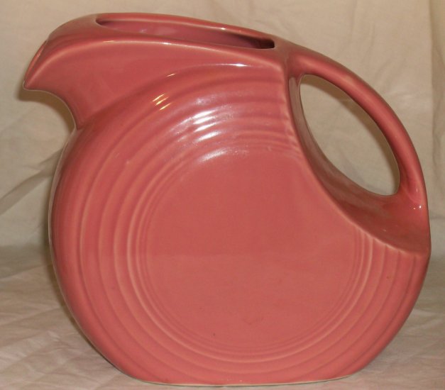 Fiesta Pink Salmon Disc Pitcher