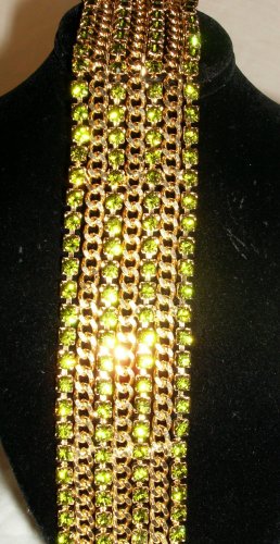 Wide Rhinestone choker necklace