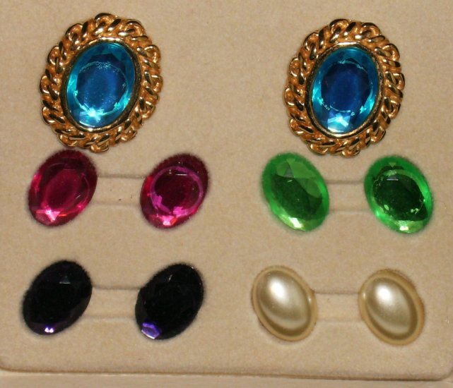 KJL Rhinestone Clip Earrings