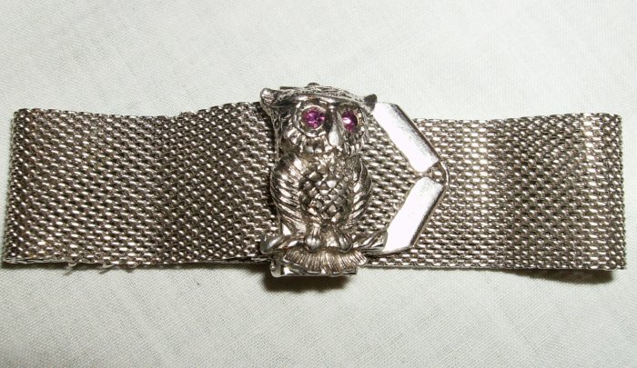 Sarah Coventry Mesh Owl Bracelet