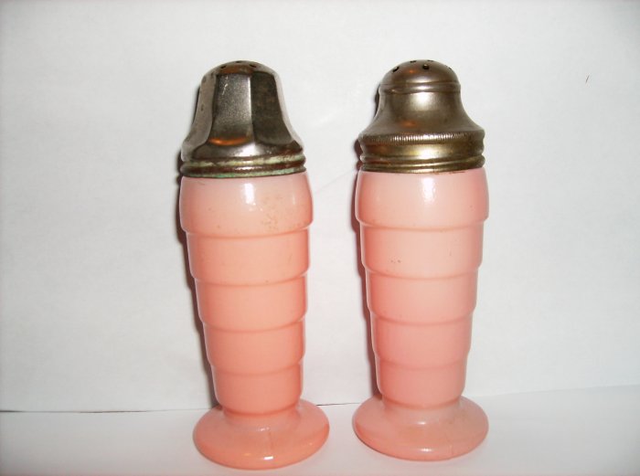 Pink Depression Glass Shakers