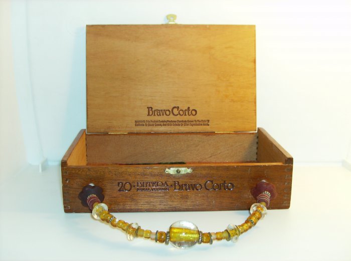 Vintage Wood Cigar Box purse
