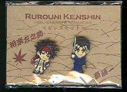 Rurouni Kenshin Character Pins: Saitoh and Sano