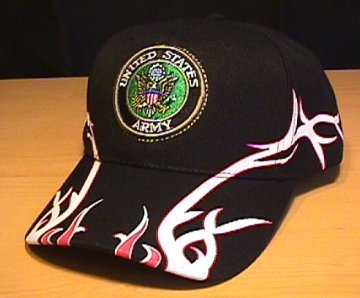 ARMY CIRCLE LOGO CAP W/BIKER ACCENTS