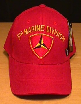 MARINE 3RD DIVISION CAP - RED