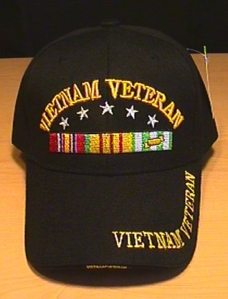 VIETNAM VETERAN CAP W/RIBBON AND 5 STARS