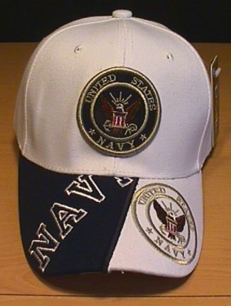 NAVY DOUBLE LOGO CAP W/ 2-TONE BILL #1