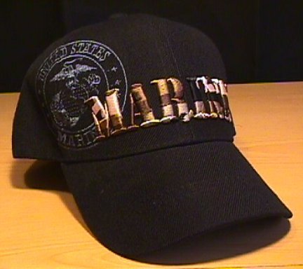 MARINES CAMOFLAGE TEXT SHADOW CAP - BLACK
