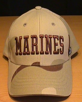 MARINE CORPS TEXT CAP - DESERT CAMO